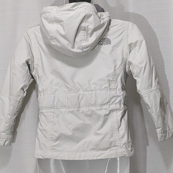 Girls THE NORTH FACE Hyvent 550 Belted Hooded Goose Down JACKET Parka Sz 5 - Picture 10 of 15